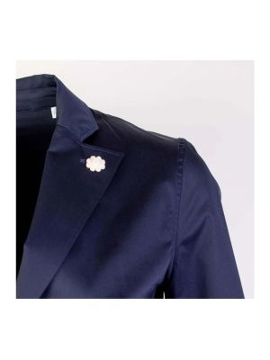 Blazer con botones de algodón con bolsillos Lardini azul