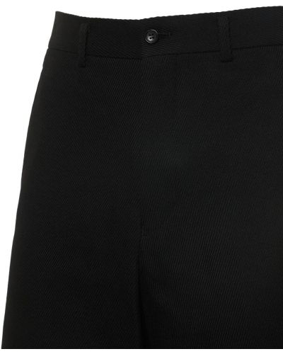 Pantaloni scurți de lână din jerseu Comme Des Garçons negru