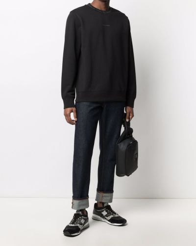 Sudadera con estampado Calvin Klein Jeans negro