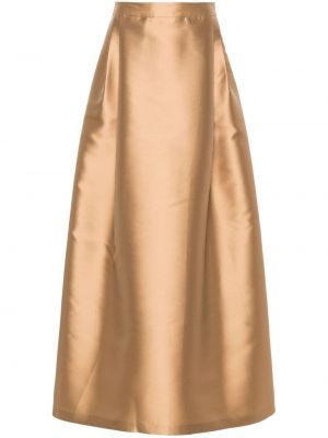 Plisovaná sukňa Alberta Ferretti hnedá