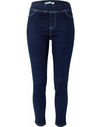 Bavlnené jeggings s vysokým pásom skinny fit Oasis - tmavo modrá