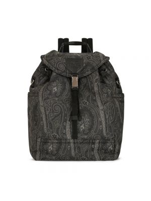 Plecak z wzorem paisley żakardowy Etro czarny
