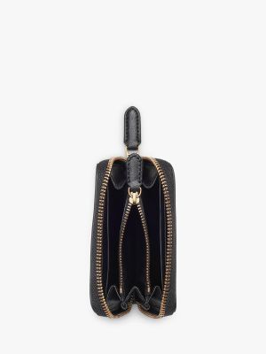 Кожаный кошелек на молнии Ralph Lauren черный