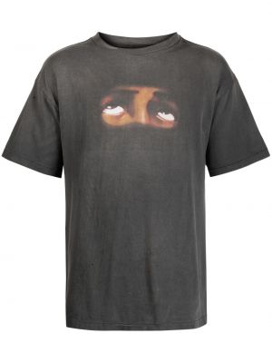 T-krekls ar apdruku Saint Mxxxxxx pelēks