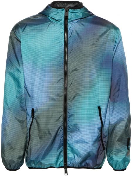 Αντιανεμικό μπουφάν με κουκούλα με σχέδιο Armani Exchange μπλε