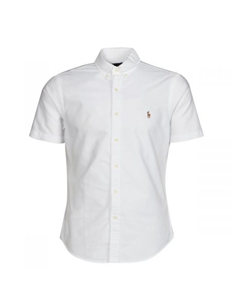 Koszula z krótkim rękawem na guziki slim fit Polo Ralph Lauren biała