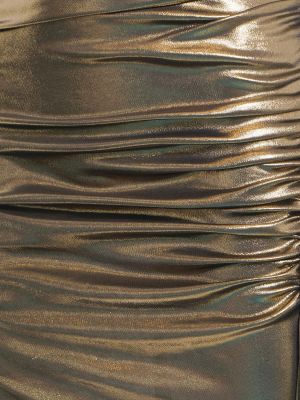 Rochie mini din viscoză drapată Blumarine auriu