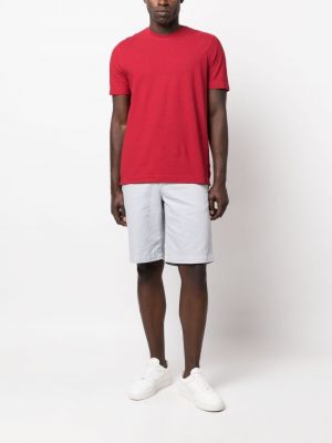 T-shirt en coton avec manches courtes Zanone rouge