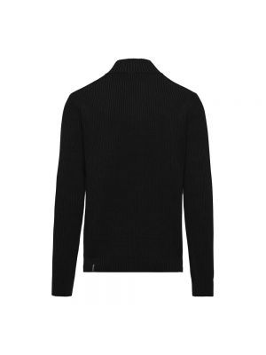 Jersey cuello alto de algodón con cuello alto de tela jersey Bomboogie negro