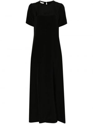Копринена макси рокля La Collection черно