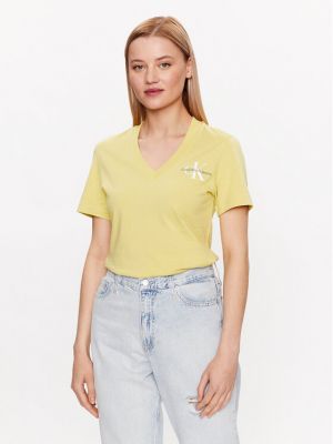 Majica Calvin Klein Jeans rumena