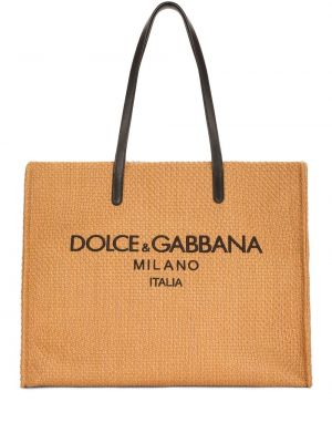 Geantă shopper cu broderie Dolce & Gabbana