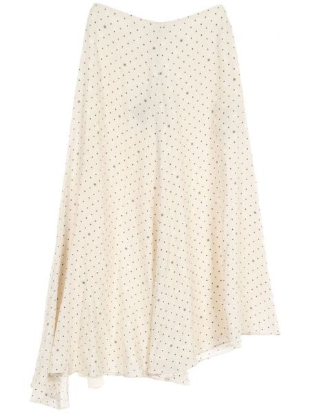 Asymetrická bodkovaná sukňa Fendi Pre-owned