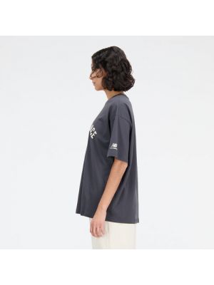 T-shirt en coton oversize New Balance noir