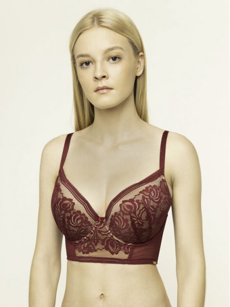 Biustonosz z fiszbiną Encore 15608 Bordowy Gossard