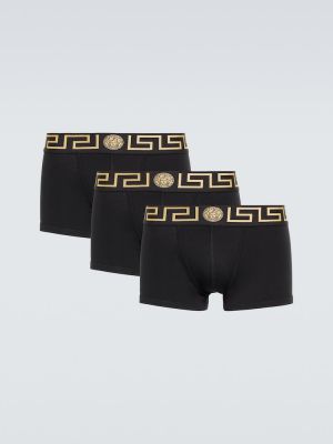 Bavlnené boxerky Versace čierna