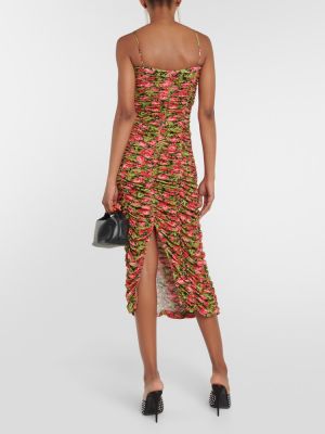 Jersey midi obleka s cvetličnim vzorcem Magda Butrym zelena