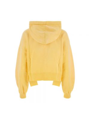 Sudadera con capucha de algodón Dsquared2 amarillo