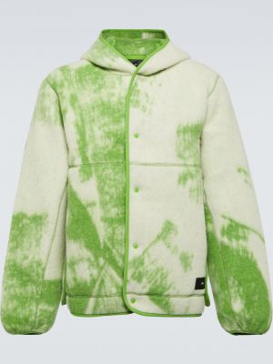 Флисовая куртка с принтом Y-3 зеленая