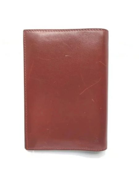 Portefeuille en cuir Hermès Vintage rouge