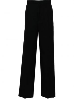 Vlnené rovné nohavice Jil Sander čierna