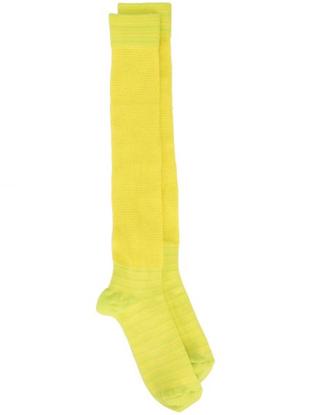Calcetines hasta la rodilla con estampado Erl amarillo