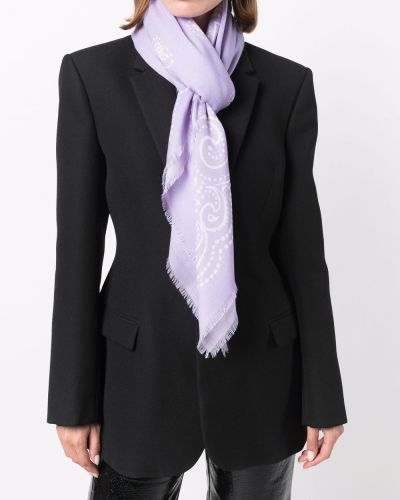 Bufanda de cachemir con estampado de cachemira Givenchy violeta