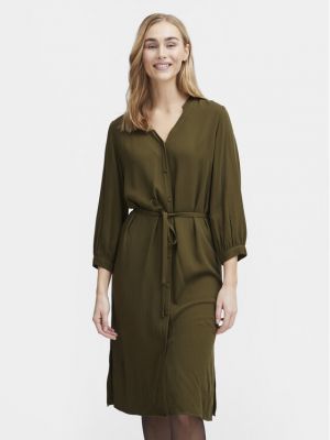 Priliehavé košeľové šaty Fransa zelená
