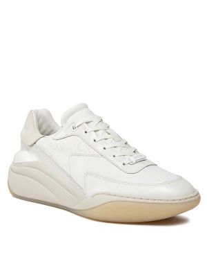 Sneakers με κορδόνια με τακούνι-σφήνα με δαντέλα Calvin Klein λευκό