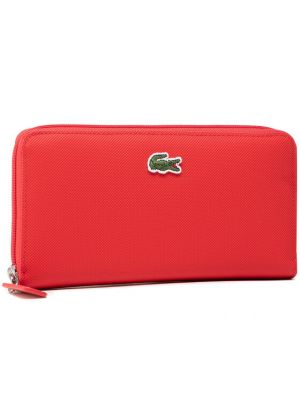 Peňaženka na zips Lacoste červená