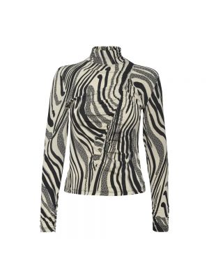 Bluse mit print mit zebra-muster Gestuz schwarz