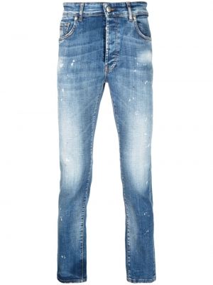 Proste jeansy z niską talią John Richmond niebieskie