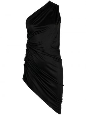 Drapované koktejlové šaty Atlein černé