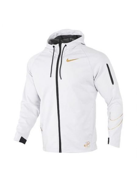 Флисовая куртка с капюшоном Nike белая