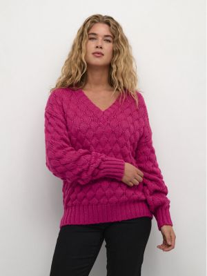 Relaxed пуловер Kaffe розово