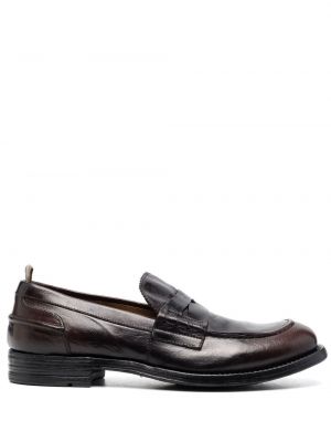 Slip-on skinn loafers Officine Creative brun