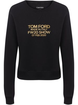 Черный хлопковый свитшот Tom Ford