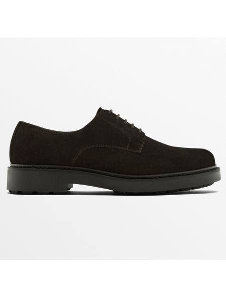 Замшевые ботинки Massimo Dutti коричневые
