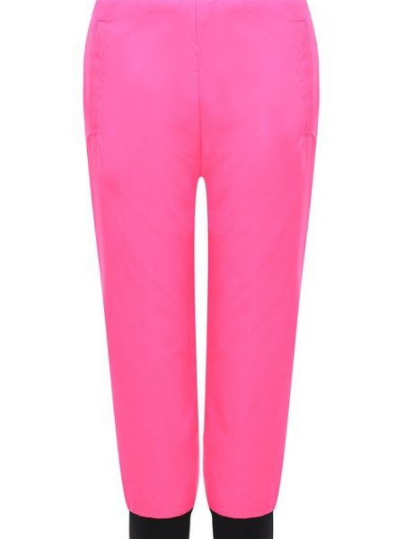 Утепленные брюки Prada розовые