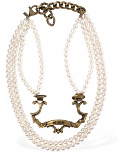 Ogrlica z perlami Moschino