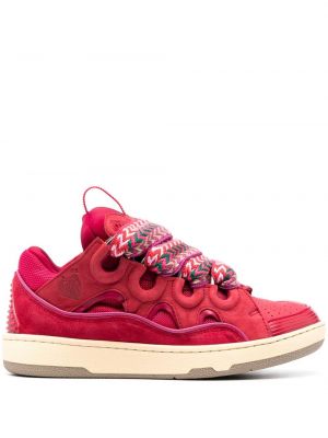 Sneakerși cu șireturi din dantelă Lanvin roz