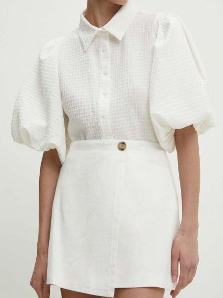 Pamučna mini suknja Answear Lab bijela