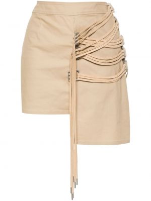 Asimetrična mini suknja Cannari Concept bež