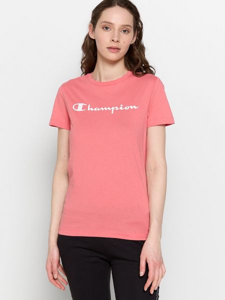 Koszulka z nadrukiem Champion różowa