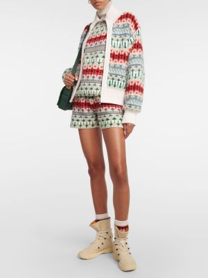 Кашмирен пуловер с цип Loro Piana бяло