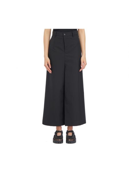 Szerokie spodnie wełniane asymetryczne Junya Watanabe czarne