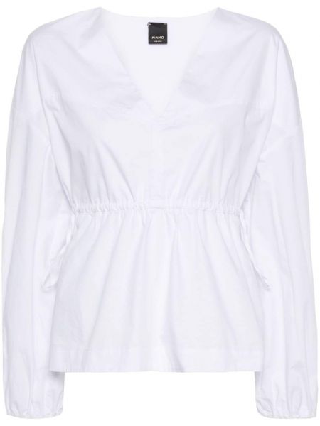 Βαμβακερή μπλούζα Pinko λευκό