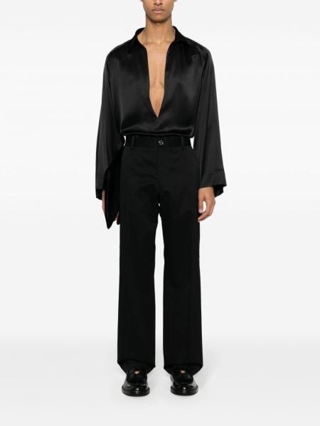 Siuvinėtos „cargo“ stiliaus kelnės Versace juoda