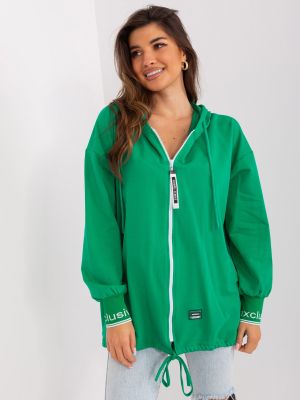 Mikina s kapucňou Fashionhunters zelená