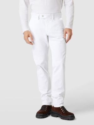 Spodnie w jednolitym kolorze Christian Berg Men białe